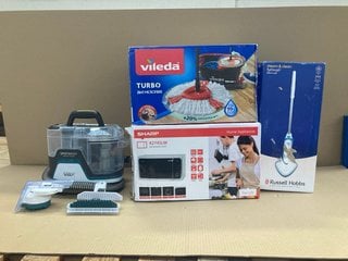 5 X ASSORTED HOUSE HOLD ITEMS TO INCLUDE VILEDA TURBO 2 IN 1 MICROFIBRE MOP SET: LOCATION - E11