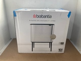 BRABANTIA 2 INNER BUCKET BO TOUCH BIN RRP - £129: LOCATION - E12