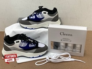 CLEENS AERO RUNNER TRAINERS IN MARLIN SIZE: 6.5 TO INCLUDE SNEAKER CARE KIT COMBINED RRP - £195: LOCATION - E1