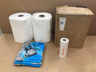 QTY OF ASSORTED ITEMS TO INCLUDE BOX OF FIVE STAR WHITE COUCH ROLLS (SEALED): LOCATION - E18