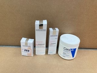 4 X ASSORTED BEAUTY ITEMS TO INCLUDE CERAVE MOISTURISING CREAM 454G: LOCATION - E18