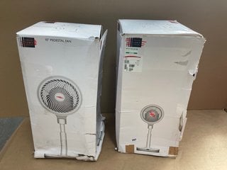 2 X JOHN LEWIS AND PARTNERS 10'' PEDESTAL FANS: LOCATION - F18