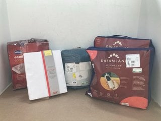 6 X ASSORTED JOHN LEWIS AND PARTNERS BED ITEMS TO INCLUDE SILENT NIGHT COMFORT CONTROL ELECTRIC BLANKET: LOCATION - F15