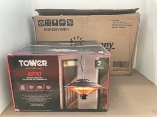 2 X ASSORTED ITEMS TO INCLUDE TOWER ASTRO 1500W HANGING OUTDOOR PATIO HEATER: LOCATION - F10