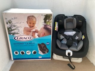 GRACO EXTEND LX R129 2 IN 1 CONVERTIBLE CAR SEAT RRP - £100: LOCATION - F8