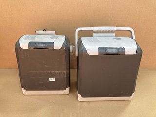 2 X LARGE PLASTIC ELECTRIC COOL BOXES IN GREY: LOCATION - F5