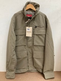 CRAGHOPPERS NL ADV ZIP UP JACKET IN KHAKI SIZE: M RRP - £130: LOCATION - G1