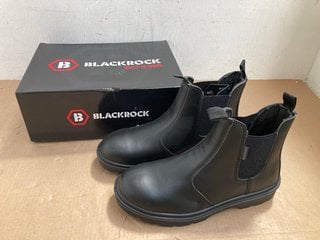 BLACKROCK STEEL TOE PROTECTIVE DEALER BOOTS IN BLACK SIZE: 9: LOCATION - G3