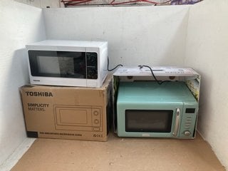 2 X ASSORTED TOSHIBA AND HADEN MICROWAVE/MICROWAVE OVEN: LOCATION - G6