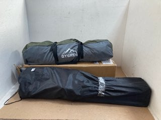 3 X ASSORTED ITEMS TO INCLUDE GYSREVI TENT IN GREEN/GREY: LOCATION - G7