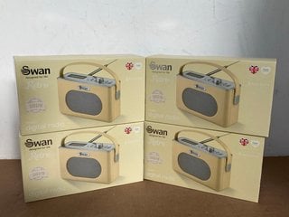 4 X SWAN RETRO DIGITAL RADIOS: LOCATION - G10