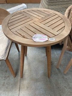 SWOON FRANKLIN 2 SEATER GARDEN BISTRO TABLE IN NATURAL - RRP £98: LOCATION - A6