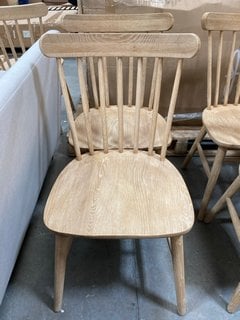 PAIR OF LOAF.COM NATTERBOX DINING CHAIR IN LIGHT OAK FINISH - RRP £560: LOCATION - D7