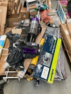 PALLET OF ASSORTED ITEMS TO INCLUDE VAX MACH AIR UPRIGHT VACUUM CLEANER AND SAKURA HEADREST DOG GUARD: LOCATION - A5 (KERBSIDE PALLET DELIVERY)