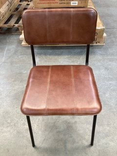 UKARI DINING CHAIR - CHOCOLATE BROWN - ONE SIZE - RRP £225: LOCATION - B5