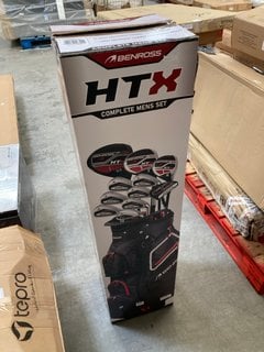 BENROSS HTX MENS COMPLETE GOLF SET TO INCLUDE BAG AND CLUBS IN BLACK AND RED: LOCATION - BR3