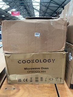 2 X ASSORTED MICROWAVES TO INCLUDE COOKOLOGY MICROWAVE OVEN : MODEL CFSDI20LWH: LOCATION - C9