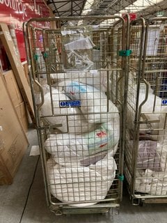 CAGE OF ASSORTED JOHN LEWIS & PARTNERS BEDDING ITEMS TO INCLUDE SPECIALIST SYNTHETIC PILLOW (CAGE NOT INCLUDED): LOCATION - A3