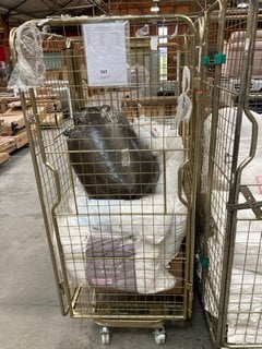 CAGE OF ASSORTED JOHN LEWIS & PARTNERS BEDDING ITEMS TO INCLUDE NATURAL DUCK FEATHER AND DOWN PILLOW (CAGE NOT INCLUDED): LOCATION - A3