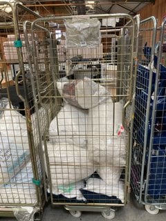 CAGE OF ASSORTED JOHN LEWIS & PARTNERS BEDDING ITEMS TO INCLUDE NATURAL DUCK FEATHER AND DOWN PILLOW (CAGE NOT INCLUDED): LOCATION - A3