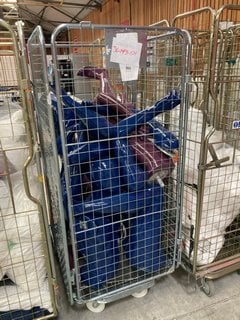 CAGE OF ASSORTED STORE MANNEQUINS IN GLOSS BLUE AND PURPLE FINISHES (CAGE NOT INCLUDED): LOCATION - A3 (KERBSIDE PALLET DELIVERY)