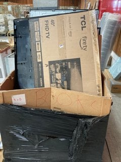 PALLET OF ASSORTED TV'S (PLEASE NOTE SPARES & REPAIRS ONLY - PCB BOARDS REMOVED): LOCATION - A3 (KERBSIDE PALLET DELIVERY)