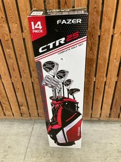 FAZER CTR25 14 PIECE COMPLETE GOLF SET IN BLACK AND RED: LOCATION - D7