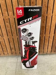 FAZER CTR25 14 PIECE COMPLETE GOLF SET IN BLACK AND RED: LOCATION - D7