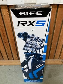 RIFE RX5 16 PIECE COMPLETE GOLF SET IN BLACK AND BLUE: LOCATION - D7