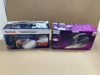 2 X ASSORTED IRON'S TO INCLUDE PHILIPS AZUR 8000 SERIES STEAM IRON: LOCATION - BR3