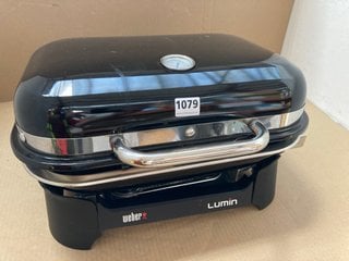 WEBER LUMIN OUTDOOR ELECTRIC BBQ IN BLACK: LOCATION - BR5