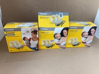 3 X MEDELA FREESTYLE HANDS FREE DOUBLE ELECTRIC BREAST PUMP: LOCATION - BR6