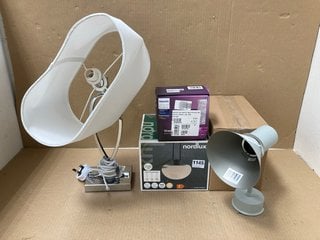 QTY OF ASSORTED ITEMS TO INCLUDE JOHN LEWIS & PARTNERS WALL LIGHT IN GREY: LOCATION - BR10