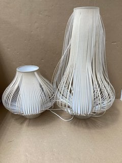 2 X ASSORTED JOHN LEWIS & PARTNERS TABLE LAMPS IN NATURAL: LOCATION - BR10