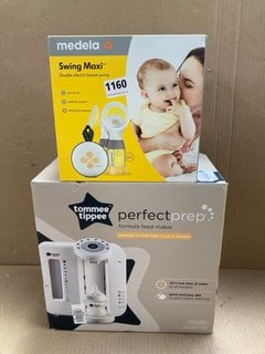 2 X ASSORTED ITEMS TO INCLUDE MEDELA SWING MAXI DOUBLE ELECTRIC BREAST PUMP: LOCATION - BR11