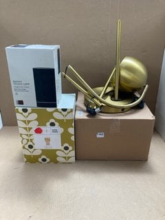 QTY OF ASSORTED ITEMS TO INCLUDE JOHN LEWIS & PARTNERS DANNY TOUCH LAMP IN NICKEL FINISH: LOCATION - BR11