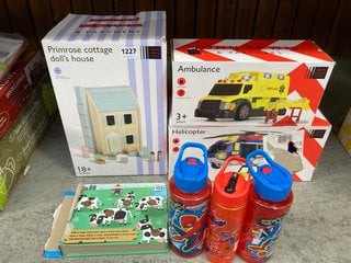 QTY OF ASSORTED ITEMS TO INCLUDE JOHN LEWIS & PARTNERS PRIMROSE COTTAGE DOLL'S HOUSE: LOCATION - AR4