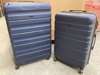 JOHN LEWIS & PARTNERS ANYDAY HARD SHELL SUITCASES IN SMALL & MEDIUM IN BLUE: LOCATION - AR6