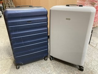 2 X ASSORTED JOHN LEWIS & PARTNERS HARD SHELL SUITCASES TO INCLUDE JOHN LEWIS & PARTNERS ANYDAY MEDIUM HARD SHELL SUITCASE IN BLUE: LOCATION - AR6