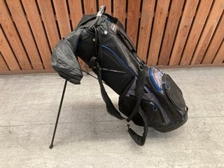 RIFE RF LITE AIR CHANNEL GOLF CADDY BAG IN BLACK AND BLUE: LOCATION - D7