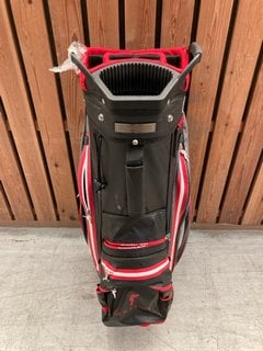 GOLFINO LARGE COOLER GOLF CADDY BAG IN BLACK/GREY AND RED: LOCATION - D7