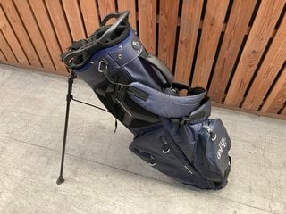 STROMBERG THE OPEN GOLF CADDY BAG IN BLACK AND NAVY: LOCATION - D7