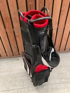 BENROSS PRO LITE 2.0 GOLF CADDY BAG IN BLACK AND RED: LOCATION - D7