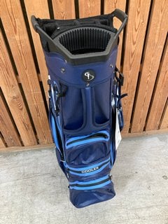 STROMBERG THE OPEN WATERPROOF GOLF CADDY BAG IN NAVY/BLUE: LOCATION - D7