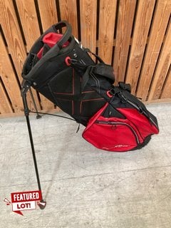 RALPH LAUREN RLX GOLF CADDY BAG IN BLACK AND RED: LOCATION - D7