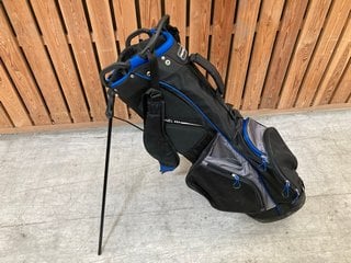 RIFE RF LITE AIR CHANNEL GOLF CADDY BAG IN BLACK AND BLUE: LOCATION - D7