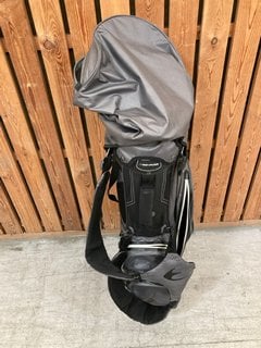 BENROSS WATERPROOF DESIGN GOLF CADDY BAG IN BLACK/GREY: LOCATION - D7