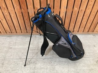 RIFE RF LITE GOLF CADDY BAG IN BLACK/GREY AND BLUE: LOCATION - D7