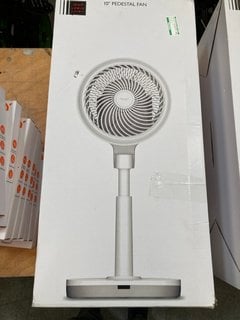 JOHN LEWIS & PARTNERS 10" PEDESTAL FAN IN WHITE: LOCATION - D7