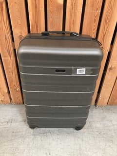 JOHN LEWIS & PARTNERS MEDIUM HARD SHELL STYLE WHEELED SUITCASE IN GUNMETAL GREY: LOCATION - D6